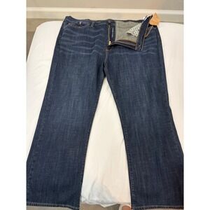 Lucky Brand 181 Relaxed Straight Jeans Mens 44x30 Dark Wash Blue Denim NWT